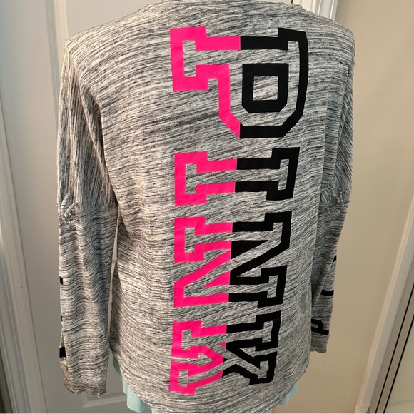 Victoria’s Secret PINK long sleeve campus tee. Size large. VS PINK. T-shirt. - Picture 1 of 12